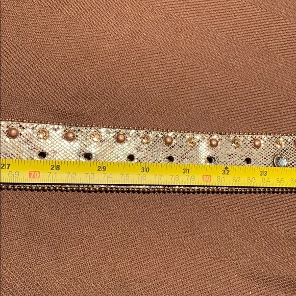 Leather bedazzled embellished belt worn once